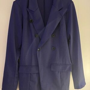 Double-Breasted Navy Blue Blazer Women’s